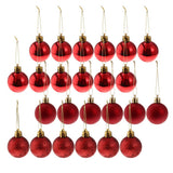Maxbell 24pcs 8cm Merry Christmas Ornaments Xmas Balls Tree Hanging Decor Red