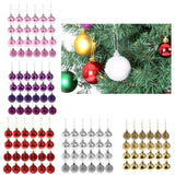 Maxbell 24pcs 8cm Merry Christmas Ornaments Xmas Balls Tree Hanging Decor Red
