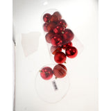 Maxbell 24pcs 8cm Merry Christmas Ornaments Xmas Balls Tree Hanging Decor Red