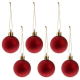 Maxbell 24pcs 8cm Merry Christmas Ornaments Xmas Balls Tree Hanging Decor Red