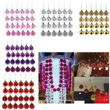 Maxbell 24pcs 8cm Merry Christmas Ornaments Xmas Balls Tree Hanging Decor Red