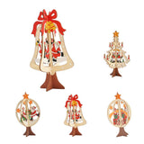 Maxbell 3D Wooden Christmas Xmas Tree Hanging Home Party Ornaments Decorations A