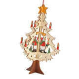 Maxbell 3D Wooden Christmas Xmas Tree Hanging Home Party Ornaments Decorations A