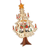 Maxbell 3D Wooden Christmas Xmas Tree Hanging Home Party Ornaments Decorations A