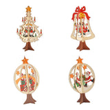 Maxbell 3D Wooden Christmas Xmas Tree Hanging Home Party Ornaments Decorations A
