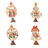Maxbell 3D Wooden Christmas Xmas Tree Hanging Home Party Ornaments Decorations A