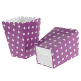 Maxbell 12 Pieces Dot Popcorn Boxes Snack Buckets Birthday Party Bags Purple