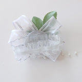 Maxbell Wrist Corsage Bridal Stretchy Bracelet Wedding Prom Hand Flower Blue