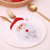 Maxbell Christmas Placemat Table Cutlery Decor Knife & Fork Santa Cutlery Bag