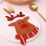 Maxbell Christmas Placemat Table Cutlery Decor Knife & Fork Santa Cutlery Bag