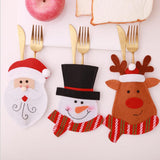 Maxbell Christmas Placemat Table Cutlery Decor Knife & Fork Santa Cutlery Bag