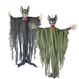 Maxbell Scary Voice Animated Vampire Bat Halloween Decorations Outdoor Props Black