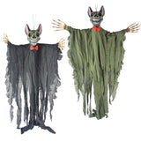 Maxbell Scary Voice Animated Vampire Bat Halloween Decorations Outdoor Props Black