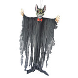 Maxbell Scary Voice Animated Vampire Bat Halloween Decorations Outdoor Props Black