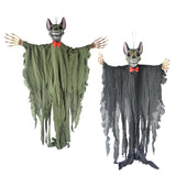 Maxbell Scary Voice Animated Vampire Bat Halloween Decorations Outdoor Props Black