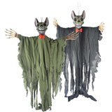 Maxbell Scary Voice Animated Vampire Bat Halloween Decorations Outdoor Props Black