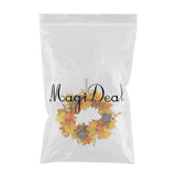 Maxbell Artificial Rattan Halloween Pumpkin Flower Wreath Front Door Wreath Decor A