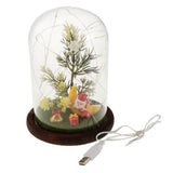 Maxbell Christmas Pine Tree USB Light Micro Landscape Glass Cover Dome Bell Jar Cloche Table Decor Ornaments - Aladdin Shoppers