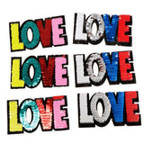Maxbell 6pcs Colorful LOVE Sequins Embroidery Patch Clothes Applique Sticker DIY - Aladdin Shoppers