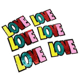 Maxbell 6pcs Colorful LOVE Sequins Embroidery Patch Clothes Applique Sticker DIY - Aladdin Shoppers