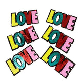 Maxbell 6pcs Colorful LOVE Sequins Embroidery Patch Clothes Applique Sticker DIY - Aladdin Shoppers