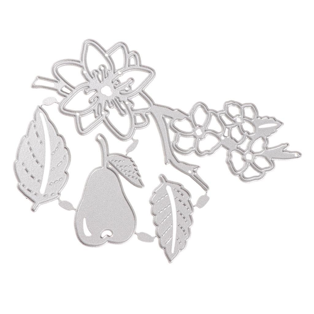 Maxbell Maxbell Pear Leaf Flower Steel Cutting Dies Stencil Scrapbooking Templates Embossing Card Decor Tools