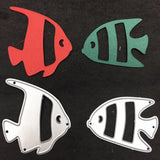 Maxbell Cute Romantic Kissing Fish Steel Cutting Dies Stencil Scrapbooking Templates Embossing Card Decor Tools - Aladdin Shoppers