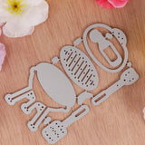 Maxbell Metal Cutting Dies Stencil For Scrapbooking DIY Card Making Picnic Set Kit - Aladdin Shoppers