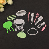 Maxbell Metal Cutting Dies Stencil For Scrapbooking DIY Card Making Picnic Set Kit - Aladdin Shoppers