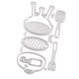 Maxbell Metal Cutting Dies Stencil For Scrapbooking DIY Card Making Picnic Set Kit - Aladdin Shoppers
