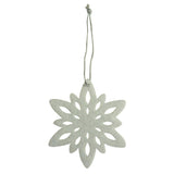 10pcs Christmas Fabric Snowflake Pendants Christmas Tree Ornaments White