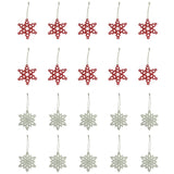 10pcs Christmas Fabric Snowflake Pendants Christmas Tree Ornaments White