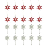 10pcs Christmas Fabric Snowflake Pendants Christmas Tree Ornaments White