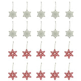 10pcs Christmas Fabric Snowflake Pendants Christmas Tree Ornaments White