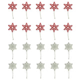 10pcs Christmas Fabric Snowflake Pendants Christmas Tree Ornaments White