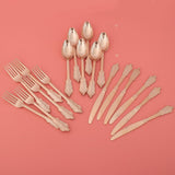 60 xDisposable Plastic Forks Spoons Knifes Party Decorations Rose Golden