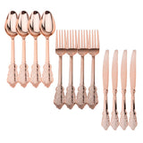 60 xDisposable Plastic Forks Spoons Knifes Party Decorations Rose Golden