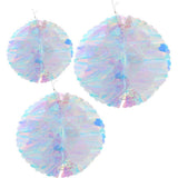 Maxbell Pack of 3 Rainbow Film Foil Gradient Hanging Honeycomb Flower Ball Wedding Venue Decor - Aladdin Shoppers