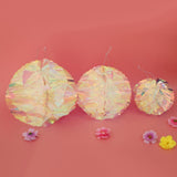 Maxbell Pack of 3 Rainbow Film Foil Gradient Hanging Honeycomb Flower Ball Wedding Venue Decor - Aladdin Shoppers