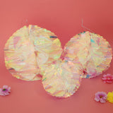 Maxbell Pack of 3 Rainbow Film Foil Gradient Hanging Honeycomb Flower Ball Wedding Venue Decor - Aladdin Shoppers