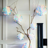 Maxbell Pack of 3 Rainbow Film Foil Gradient Hanging Honeycomb Flower Ball Wedding Venue Decor - Aladdin Shoppers