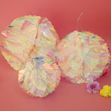 Maxbell Pack of 3 Rainbow Film Foil Gradient Hanging Honeycomb Flower Ball Wedding Venue Decor - Aladdin Shoppers