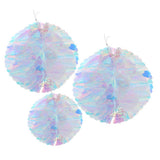 Maxbell Pack of 3 Rainbow Film Foil Gradient Hanging Honeycomb Flower Ball Wedding Venue Decor - Aladdin Shoppers