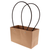 Maxbell Rectangle Kraft Paper Basket DIY Valentine's Day Flower Wrapping Box Gift Packing Bouquet Florist Supplies Wedding Decoration - Aladdin Shoppers