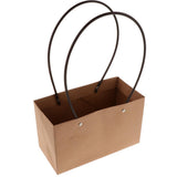 Maxbell Rectangle Kraft Paper Basket DIY Valentine's Day Flower Wrapping Box Gift Packing Bouquet Florist Supplies Wedding Decoration - Aladdin Shoppers