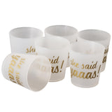 Maxbell Maxbell 6pcs She Said Yaaas Drinking Cups Bridal Shower Bachelorette Party Accessory