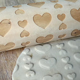 Maxbell Maxbell Love Heart Wooden Embossed Rolling Pin Baking Wedding Valentine's Day Favor