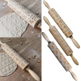 Maxbell Maxbell Love Heart Wooden Embossed Rolling Pin Baking Wedding Valentine's Day Favor
