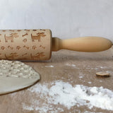 Maxbell Maxbell Wooden Dog Bone Paw Embossed Rolling Pin Baking Tools Kids Party Favors