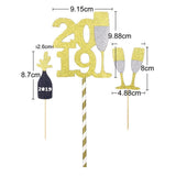 Maxbell Cheers to 2019 New Years Eve Party Cake Topper with Champagne Cup - Aladdin Shoppers